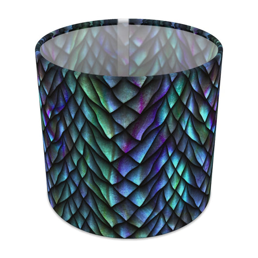 Iridescent Dragon Scale Pattern lampshade - 20cm Table