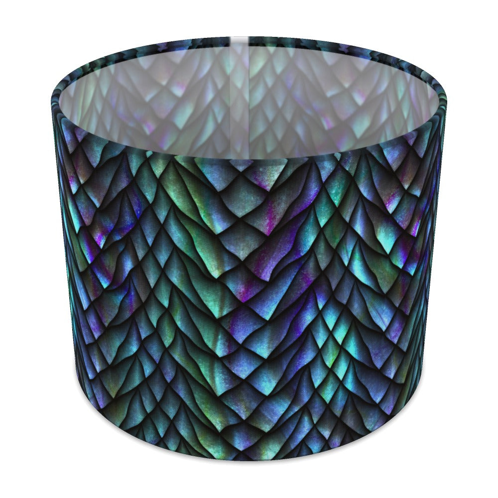 Iridescent Dragon Scale Pattern lampshade - 25cm Table