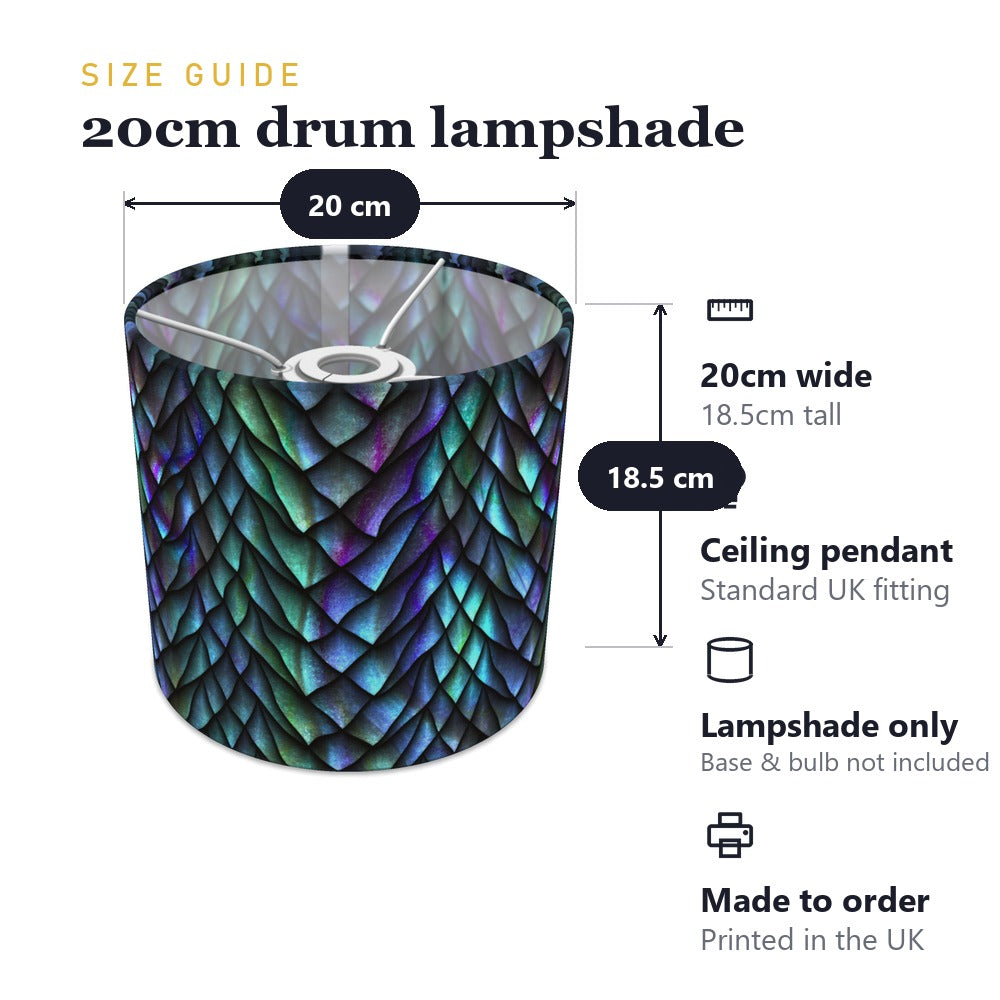 Iridescent Dragon Scale Pattern lampshade