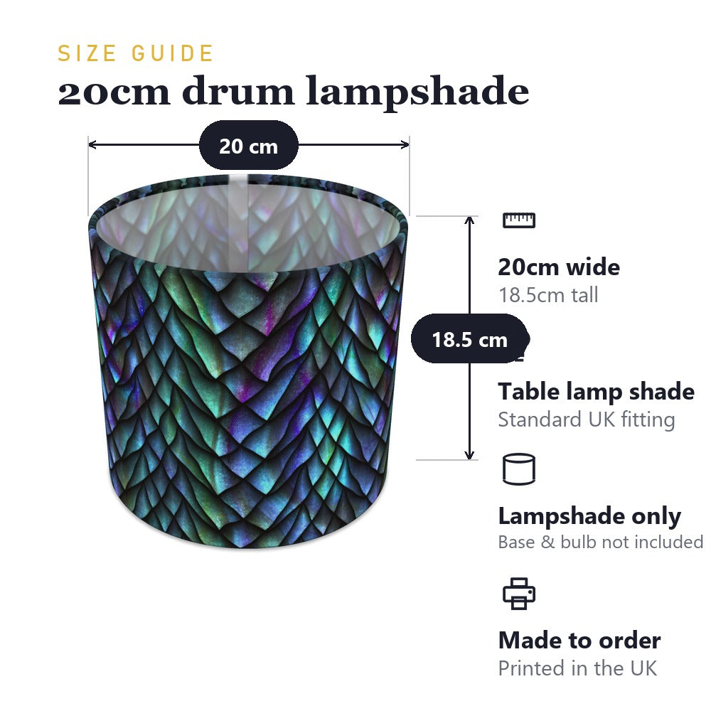 Iridescent Dragon Scale Pattern lampshade