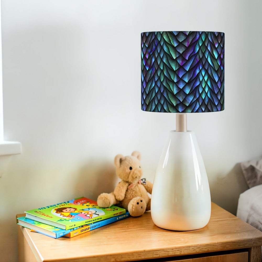 Iridescent Dragon Scale Pattern lampshade
