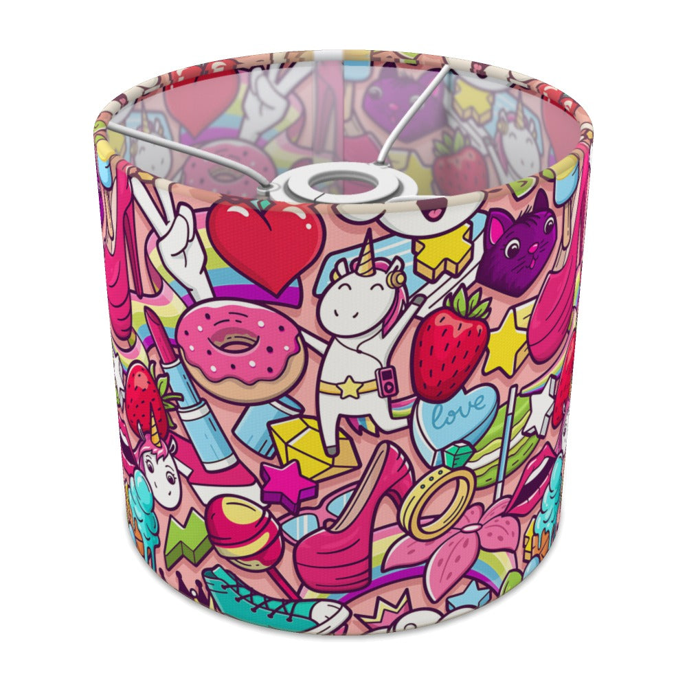 Unicorn and Hearts lampshade - 20cm Ceiling