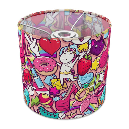 Unicorn and Hearts lampshade - 20cm Ceiling