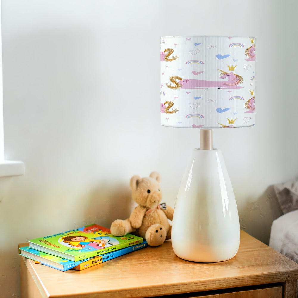 Pastel Unicorn and Stars lampshade