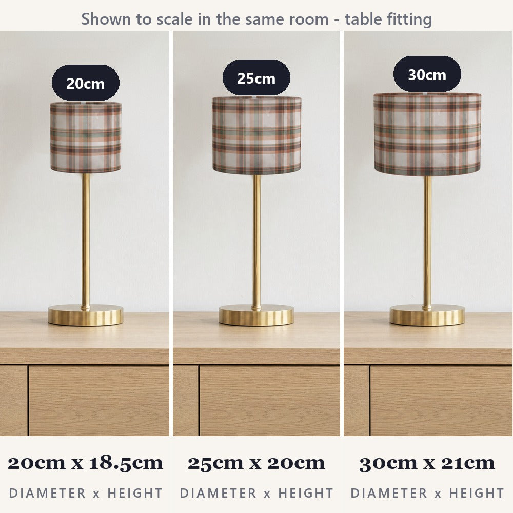 Green Brown Plaid Pattern lampshade