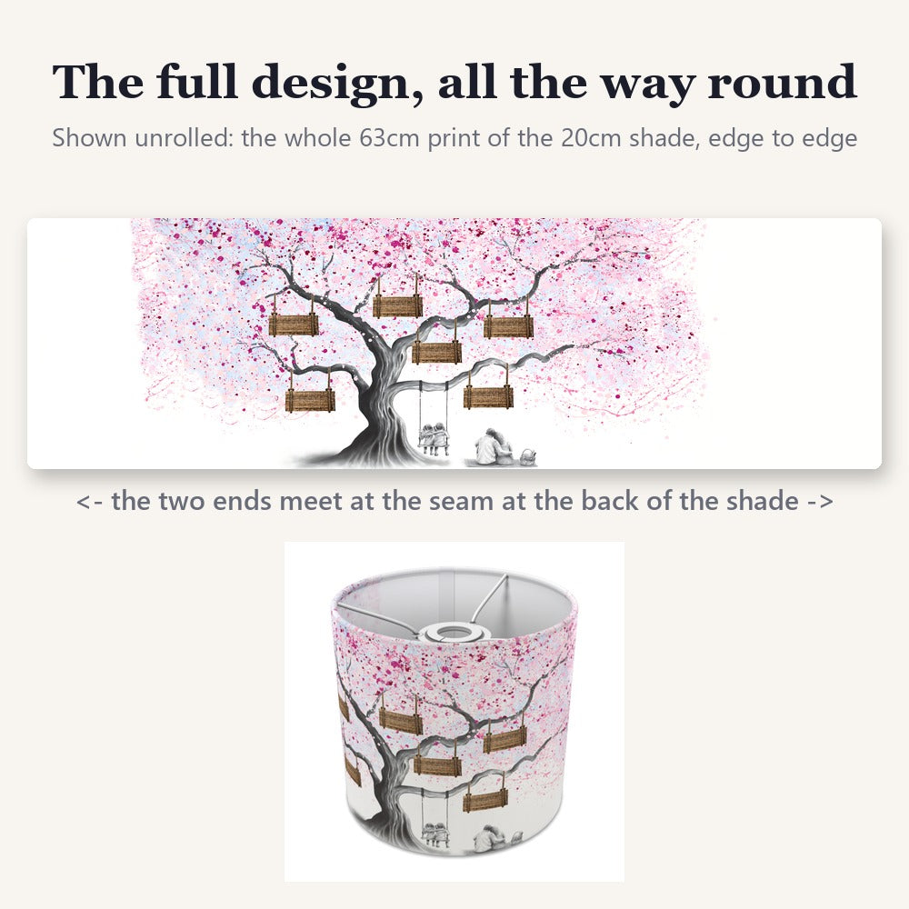 Pink Watercolor Stripe lampshade