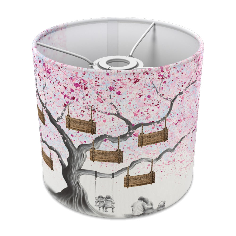Pink Watercolor Stripe lampshade - 20cm Ceiling