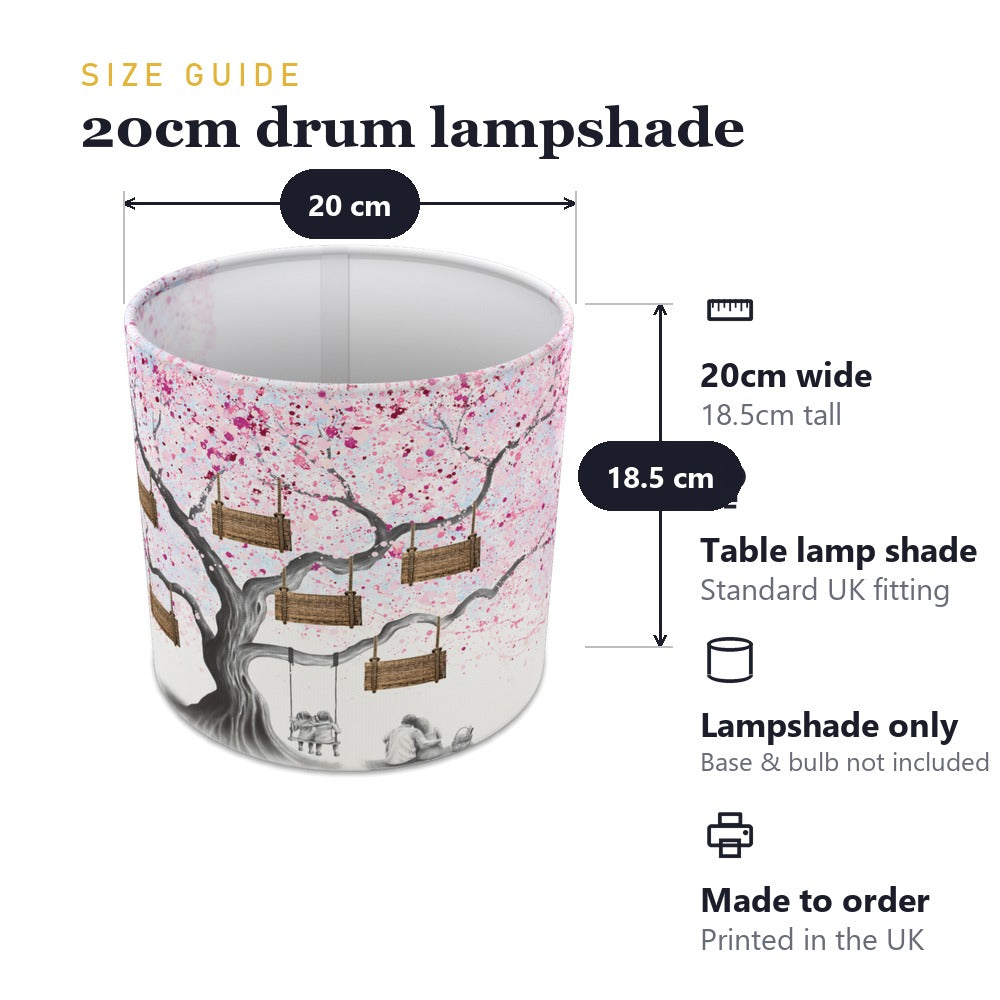 Pink Watercolor Stripe lampshade
