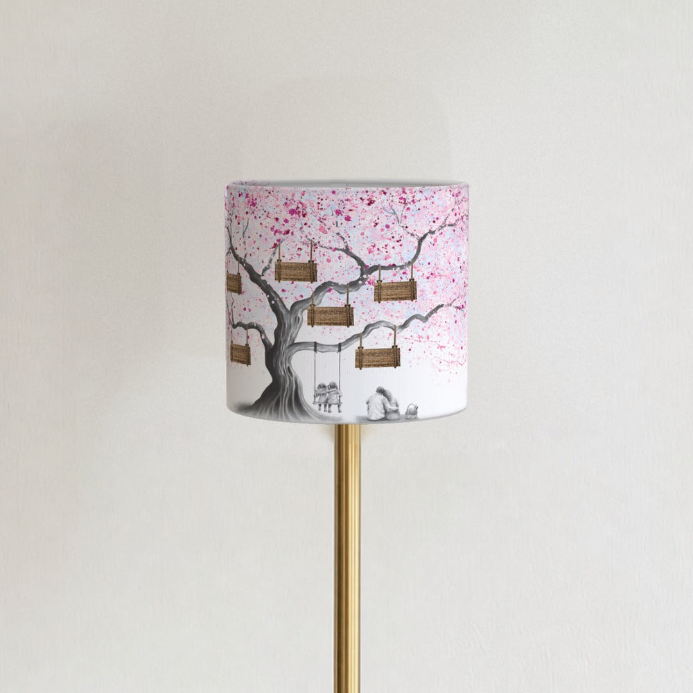 Pink Watercolor Stripe lampshade