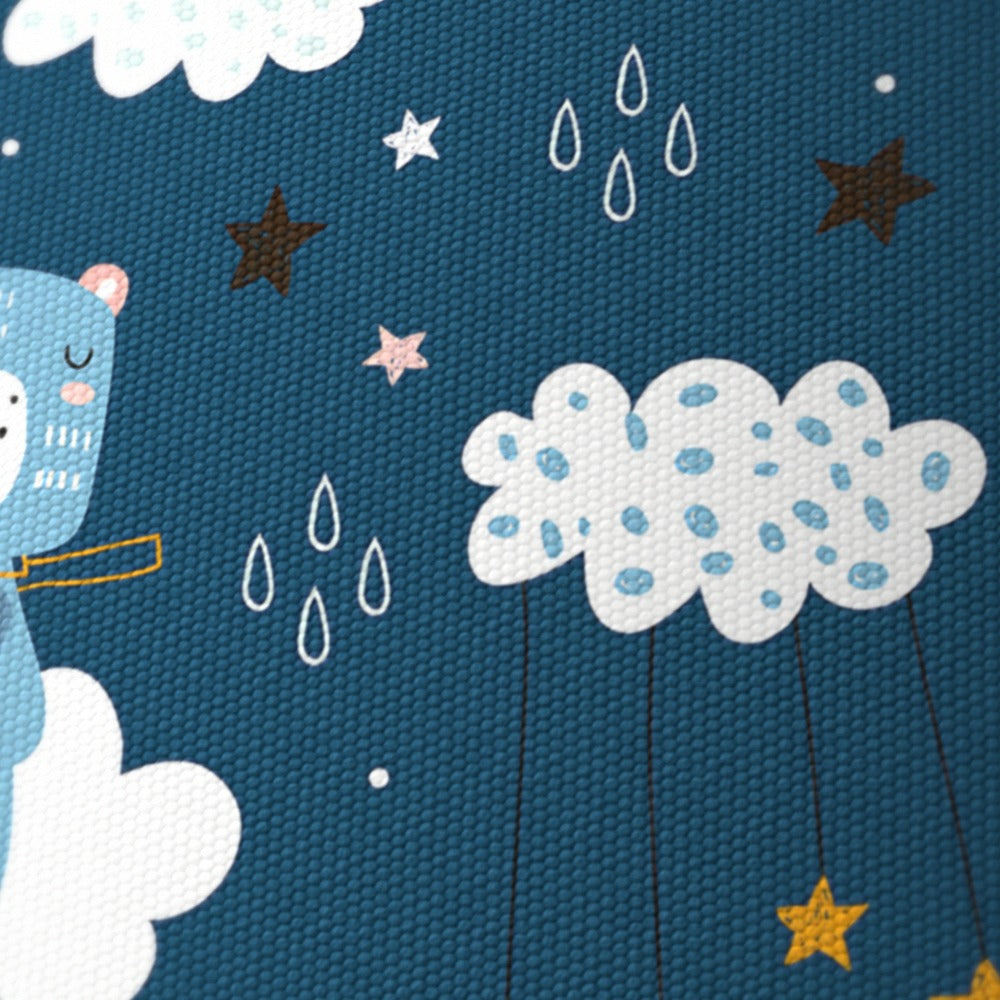 Blue Starry Night Teddy Bear lampshade