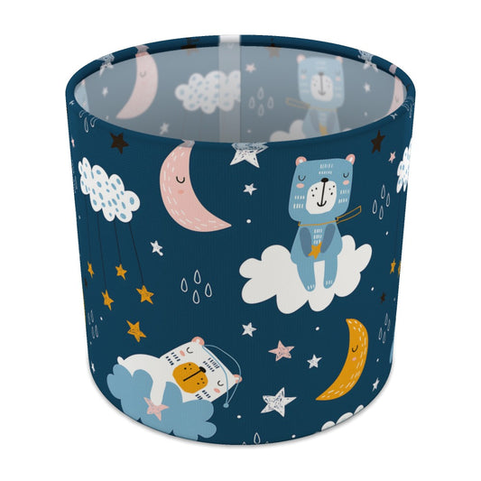 Blue Starry Night Teddy Bear lampshade - 20cm Table