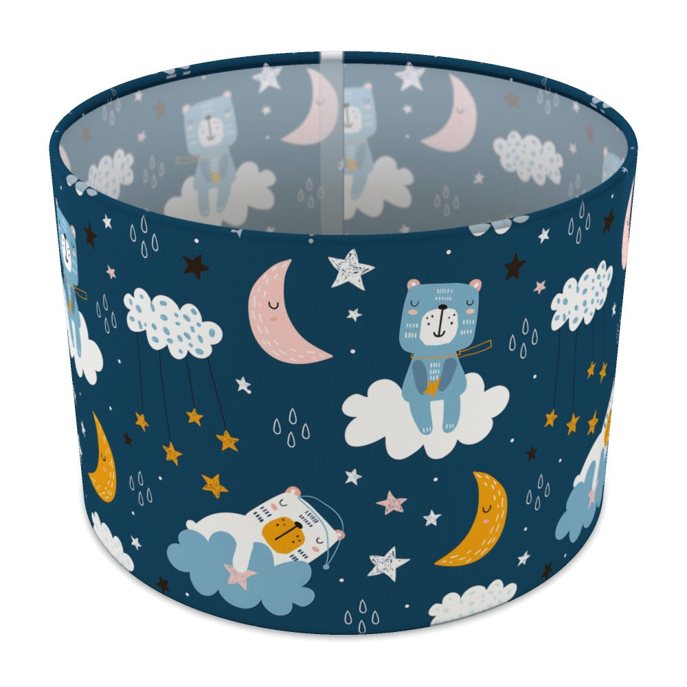 Blue Starry Night Teddy Bear lampshade - 30cm Table