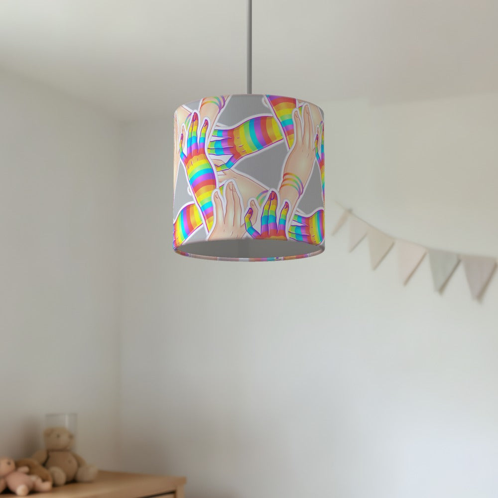 Rainbow Hands Design lampshade