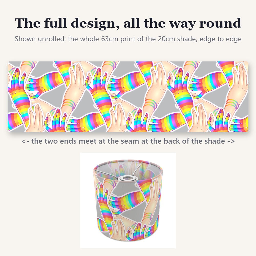 Rainbow Hands Design lampshade