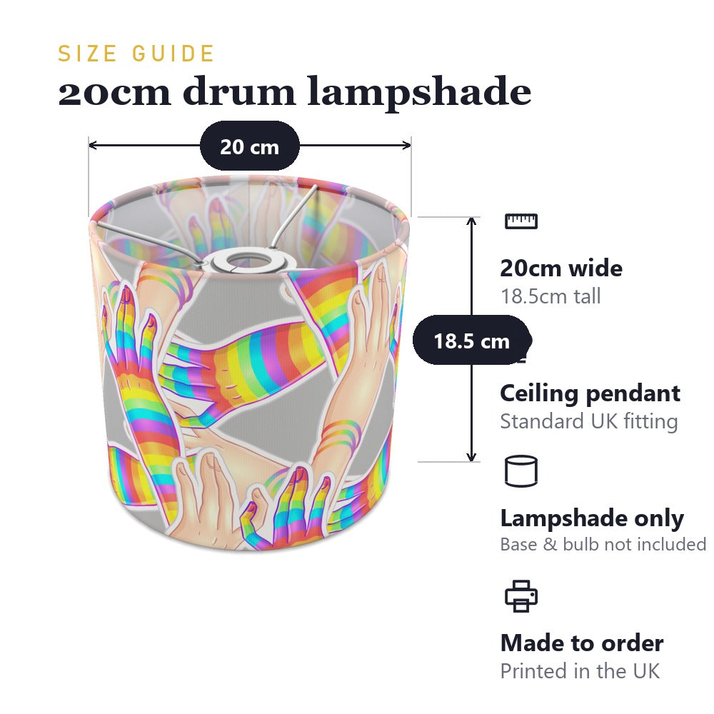 Rainbow Hands Design lampshade