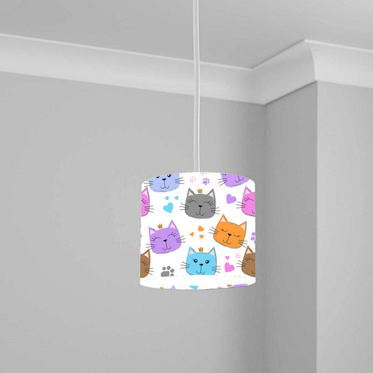 Colorful Cat Faces Ceiling Lampshade Lightshade for Room - 20cm x 18.5cm