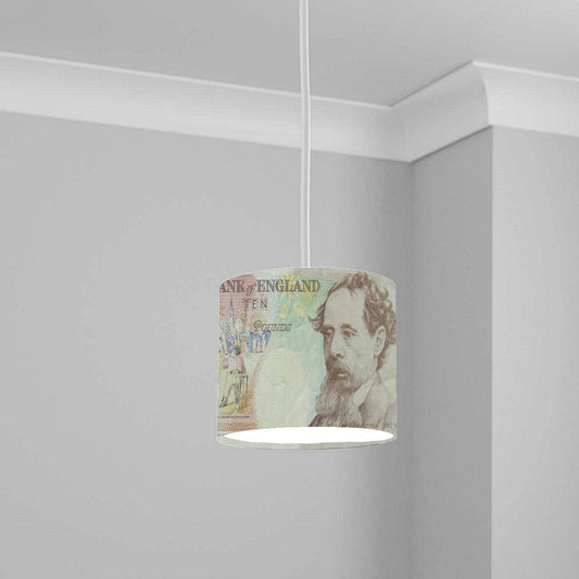 Vintage Ten Pound Banknote Ceiling Lampshade Lightshade for Room - 20cm x 18.5cm