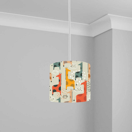 Colorful Jungle Safari Animal Ceiling Lampshade Lightshade for Nursery - 20cm x 18.5cm
