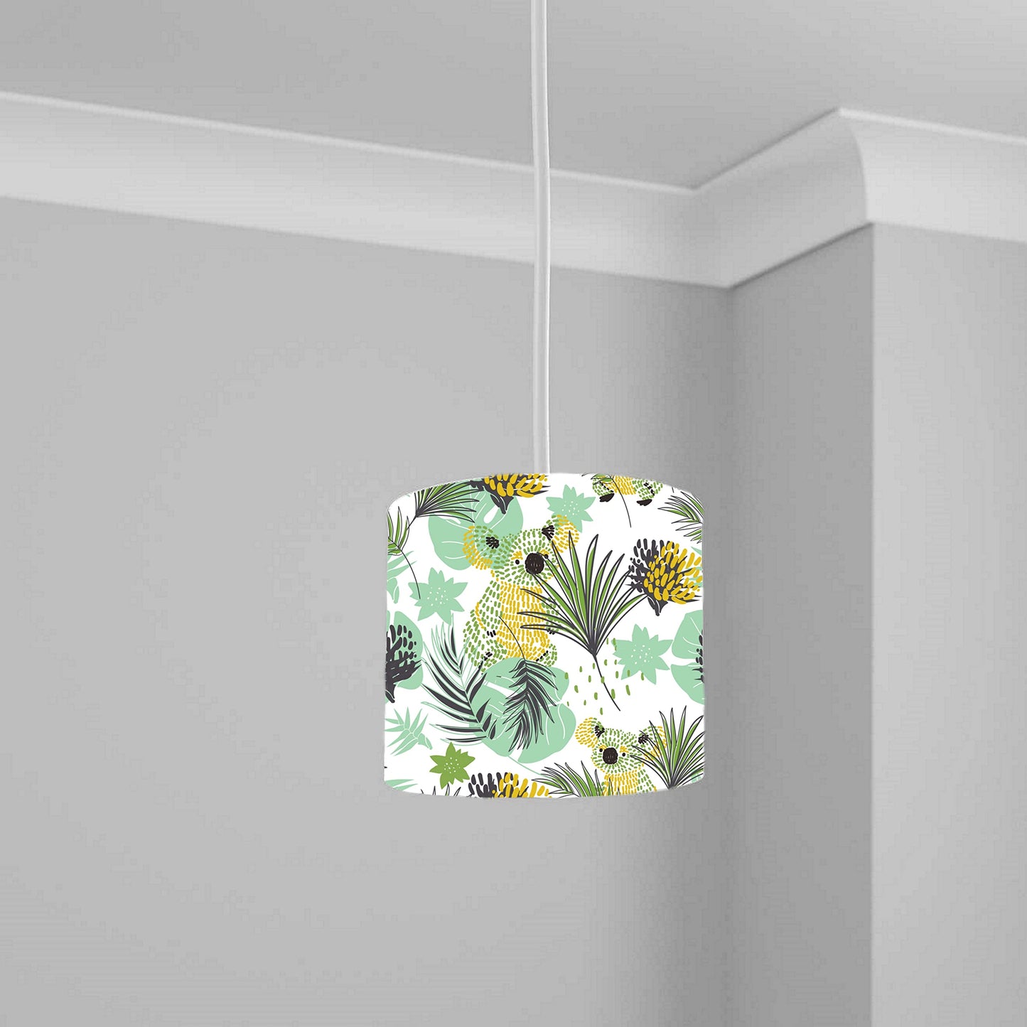 Tropical Jungle Animal Print Ceiling Lampshade Lightshade for Nursery - 20cm x 18.5cm