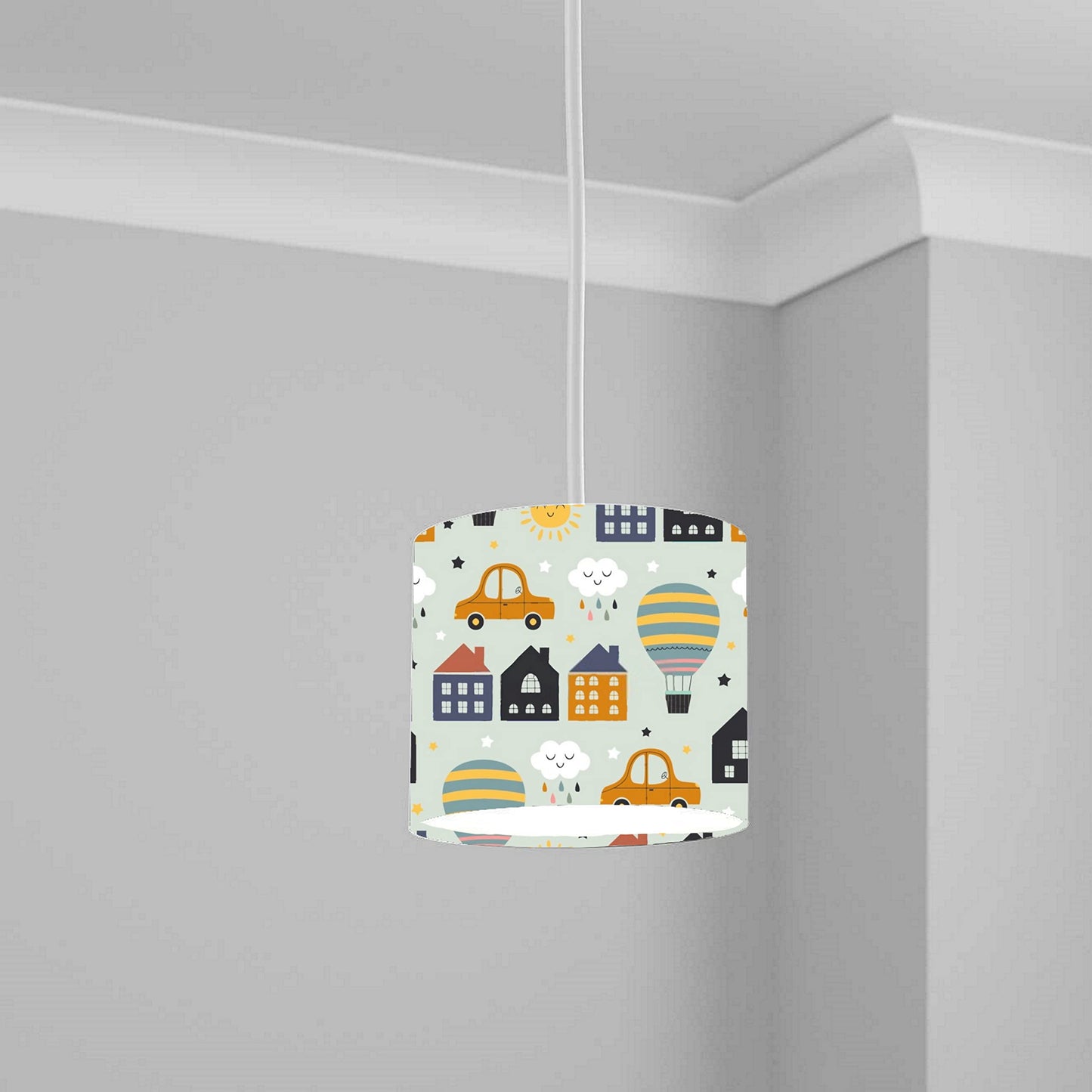 Cute Funny Dogs Baby Boys Nursery lampshade lightshade Printed Light Shade 20CMX18.5CM