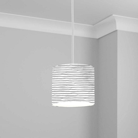 Black Striped Pattern Ceiling Lampshade Lightshade for Room - 20cm x 18.5cm