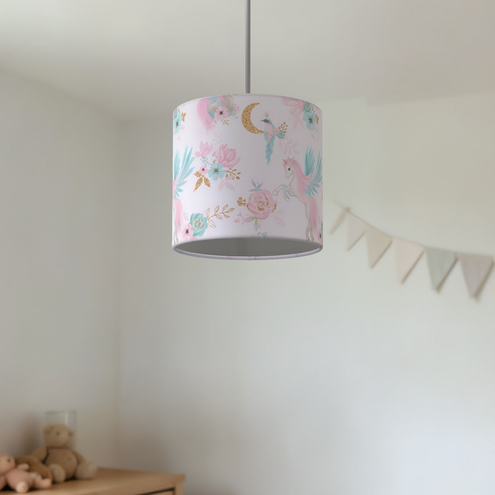 Enchanting Unicorn Pink Floral lampshade