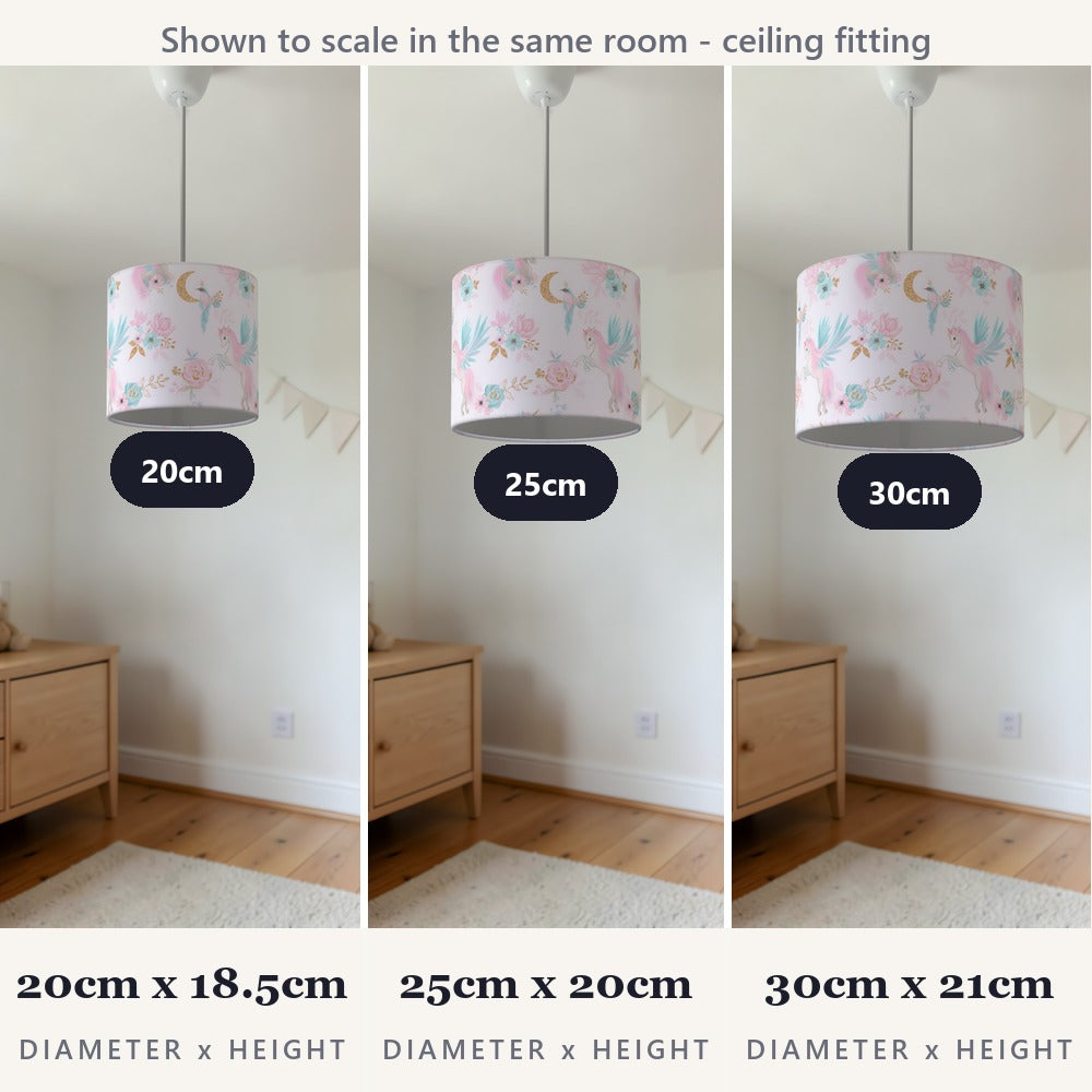Enchanting Unicorn Pink Floral lampshade