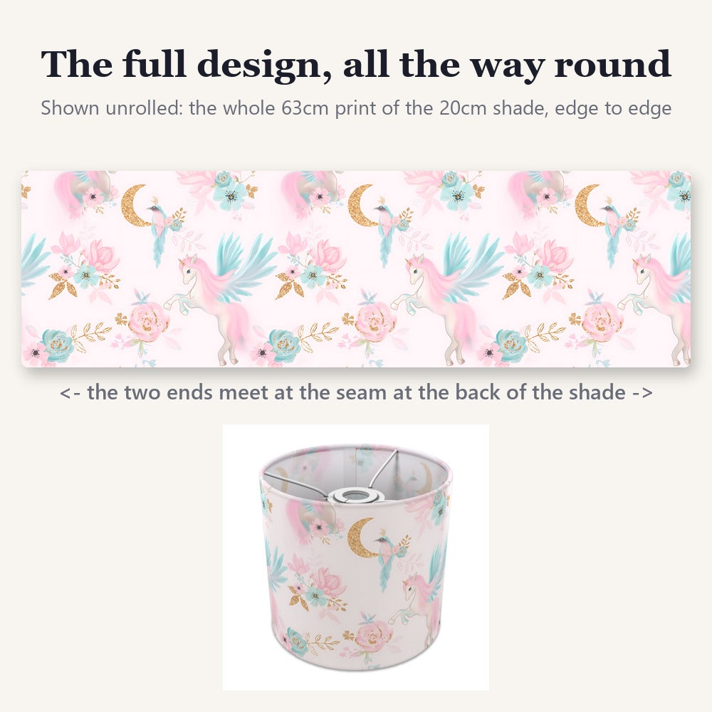 Enchanting Unicorn Pink Floral lampshade