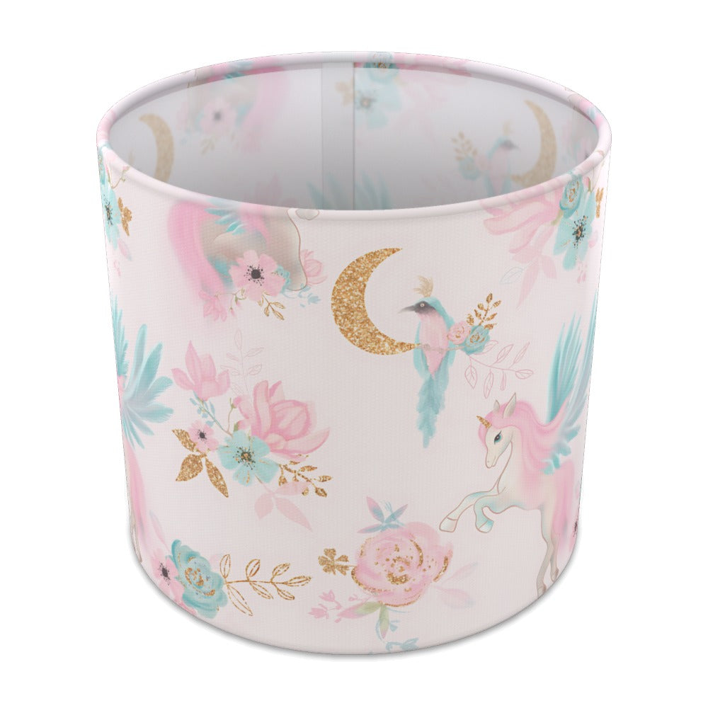 Enchanting Unicorn Pink Floral lampshade - 20cm Table