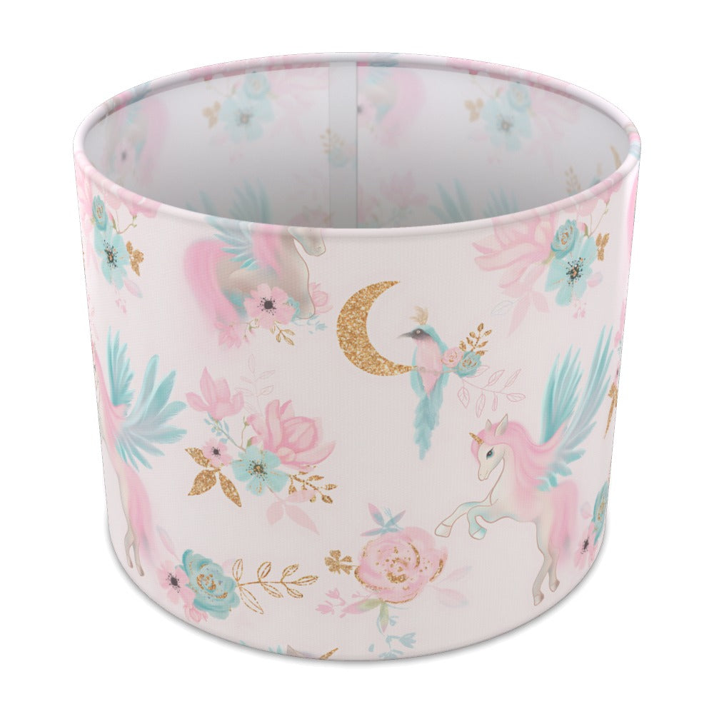 Enchanting Unicorn Pink Floral lampshade - 25cm Table