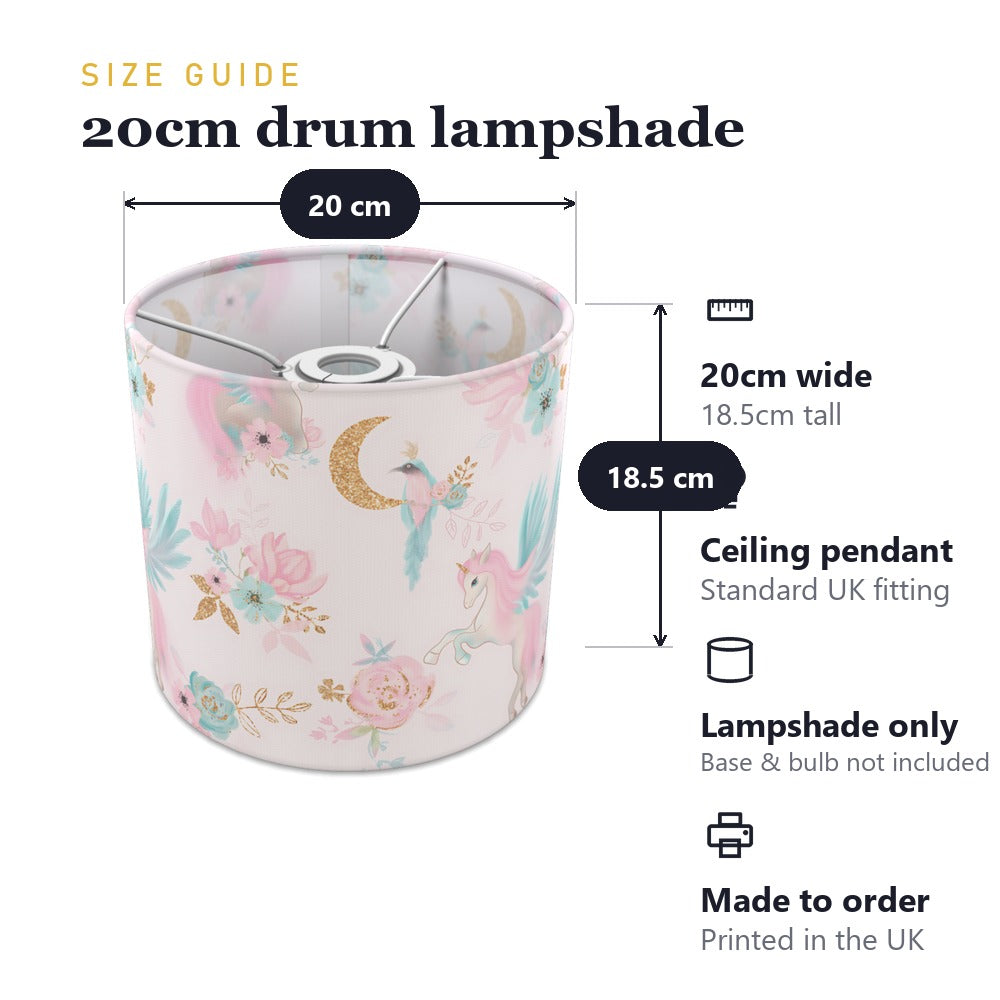 Enchanting Unicorn Pink Floral lampshade