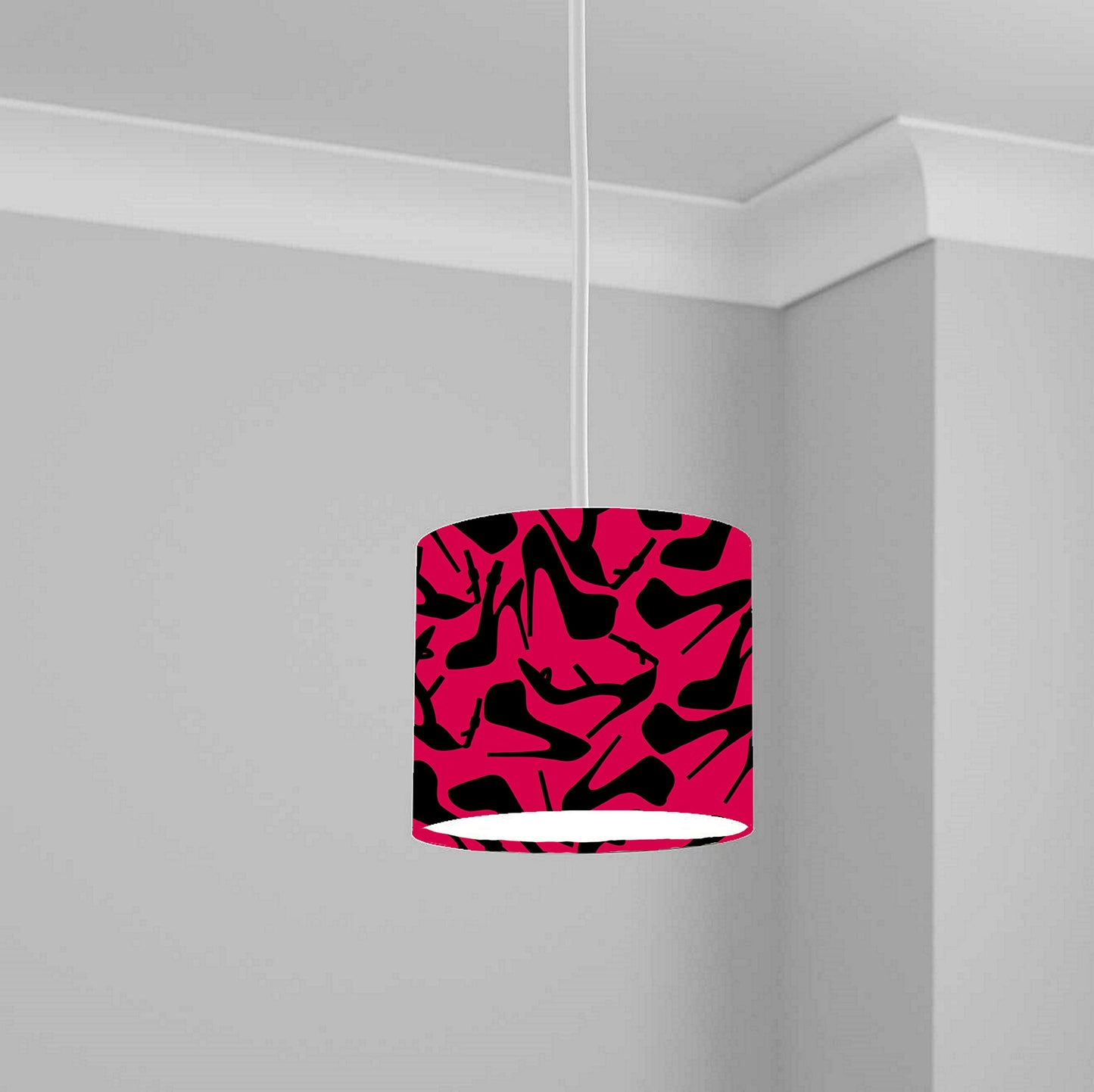 Red High Heel Pattern Ceiling Lampshade Lightshade for Room - 20cm x 18.5cm