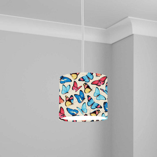 Colorful Butterfly Ceiling Lampshade Lightshade for Nursery - 20cm x 18.5cm