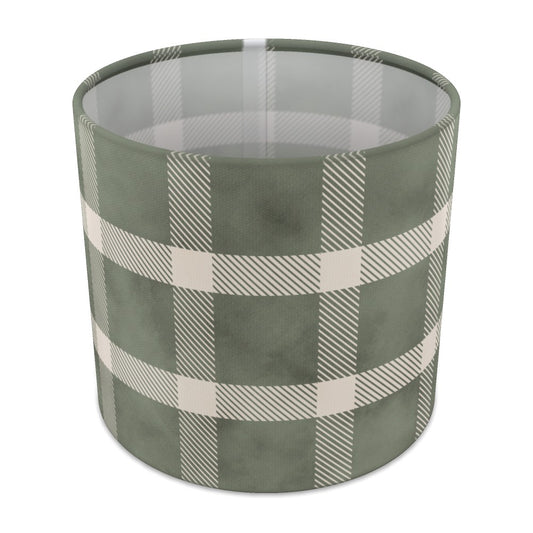Green Plaid Pattern lampshade - 20cm Table