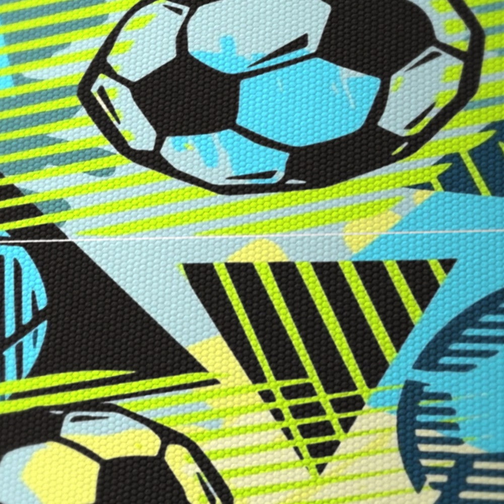 Blue and Yellow Soccer Ball Pattern lampshade