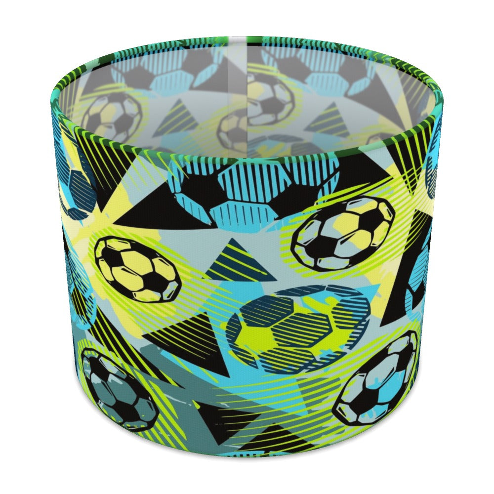 Blue and Yellow Soccer Ball Pattern lampshade - 25cm Table