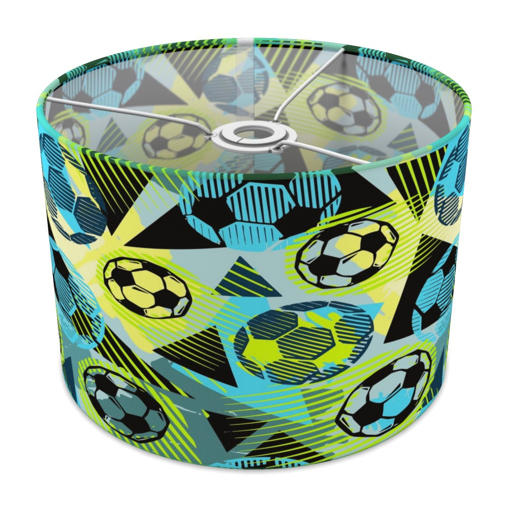 Blue and Yellow Soccer Ball Pattern lampshade - 30cm Ceiling
