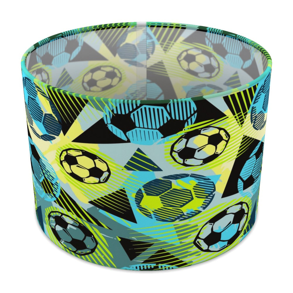 Blue and Yellow Soccer Ball Pattern lampshade - 30cm Table