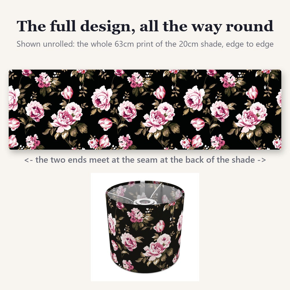 Elegant Pink Roses Floral lampshade