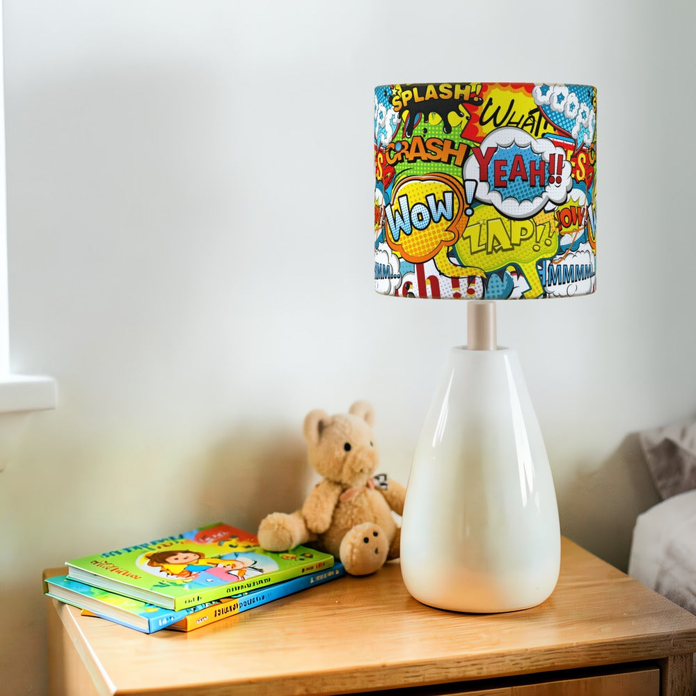 Vibrant Comic Book Pop Art lampshade