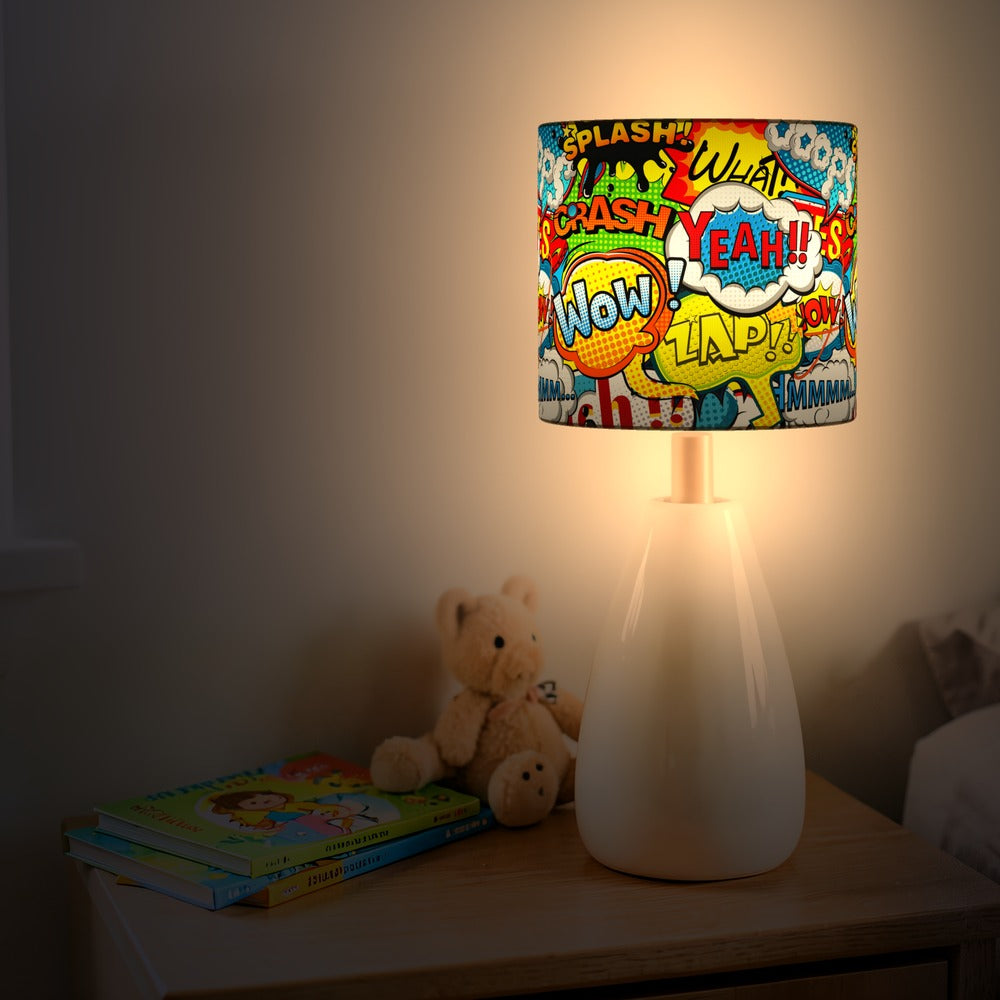 Vibrant Comic Book Pop Art lampshade