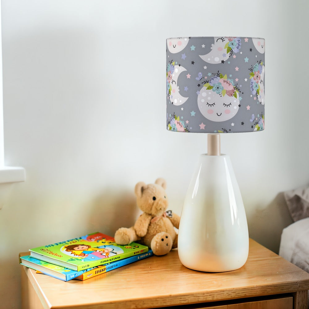 Floral Moon and Stars lampshade