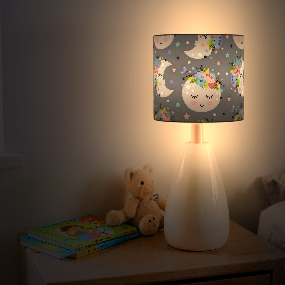 Floral Moon and Stars lampshade