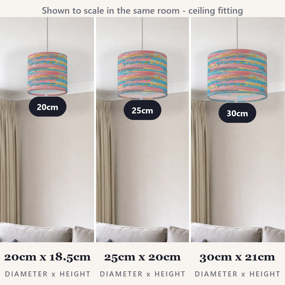 Vibrant Multicolor Striped Pattern lampshade