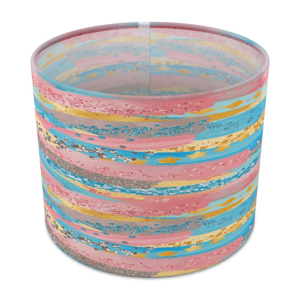 Vibrant Multicolor Striped Pattern lampshade - 25cm Table