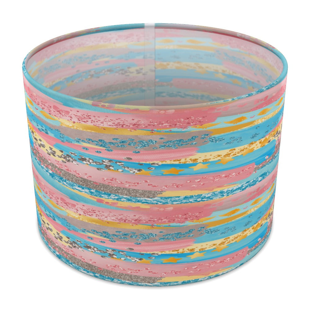 Vibrant Multicolor Striped Pattern lampshade - 30cm Table