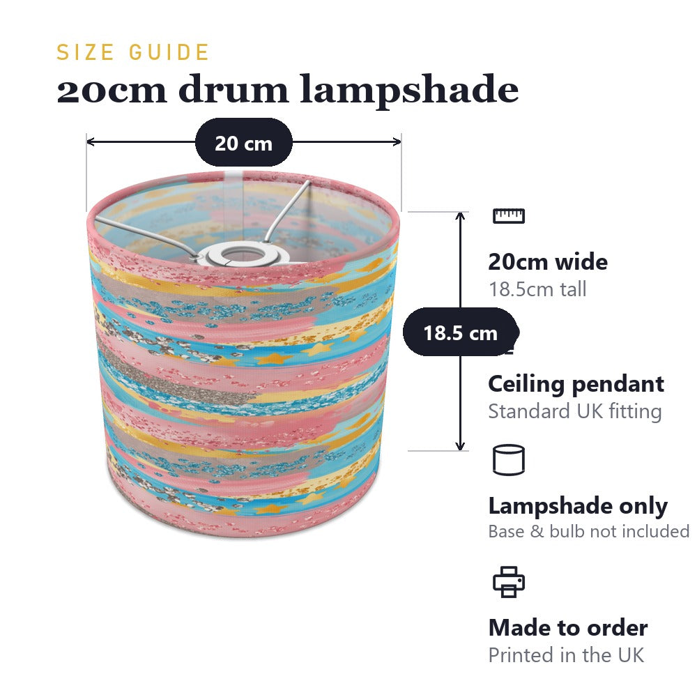 Vibrant Multicolor Striped Pattern lampshade