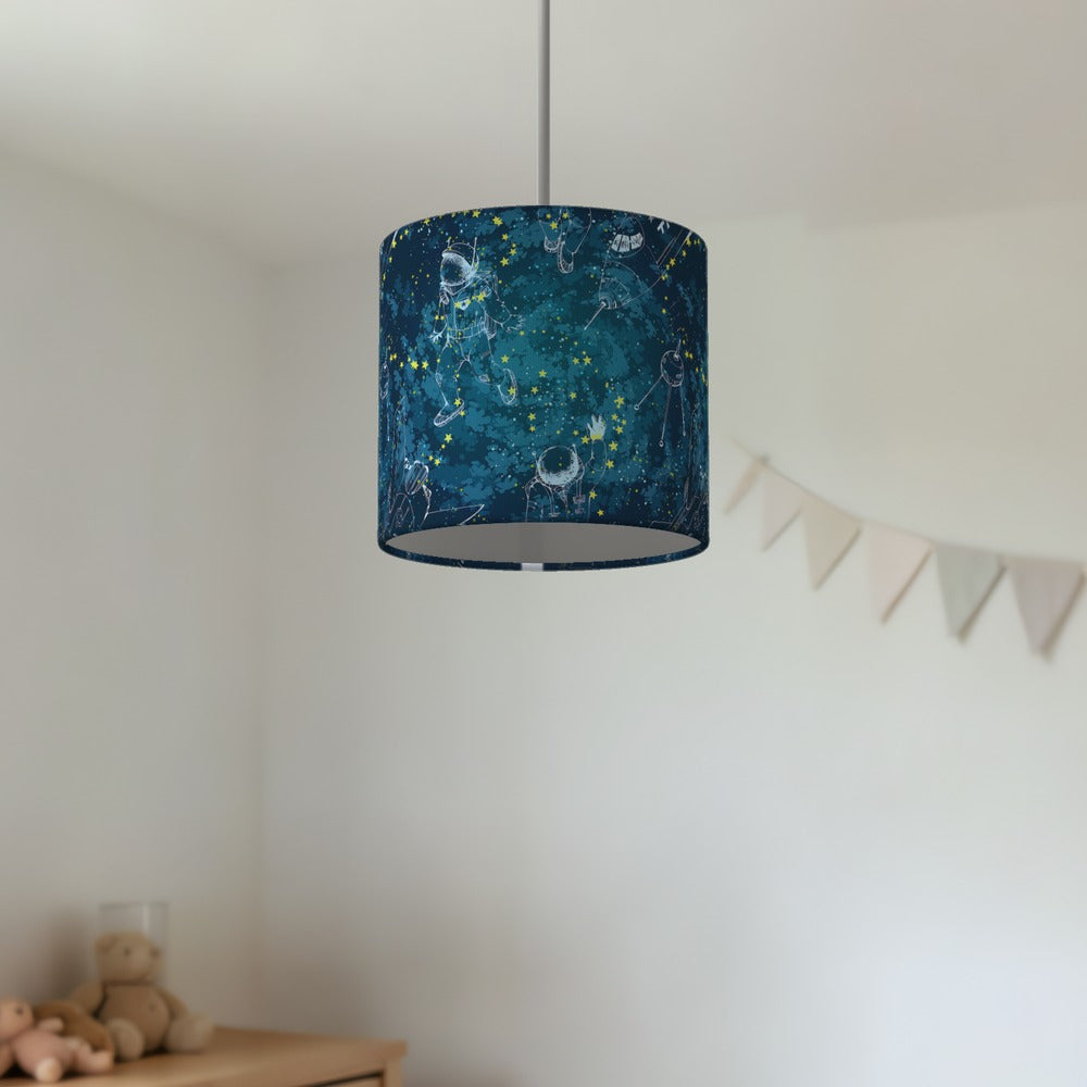 Blue Astronaut Space Theme lampshade