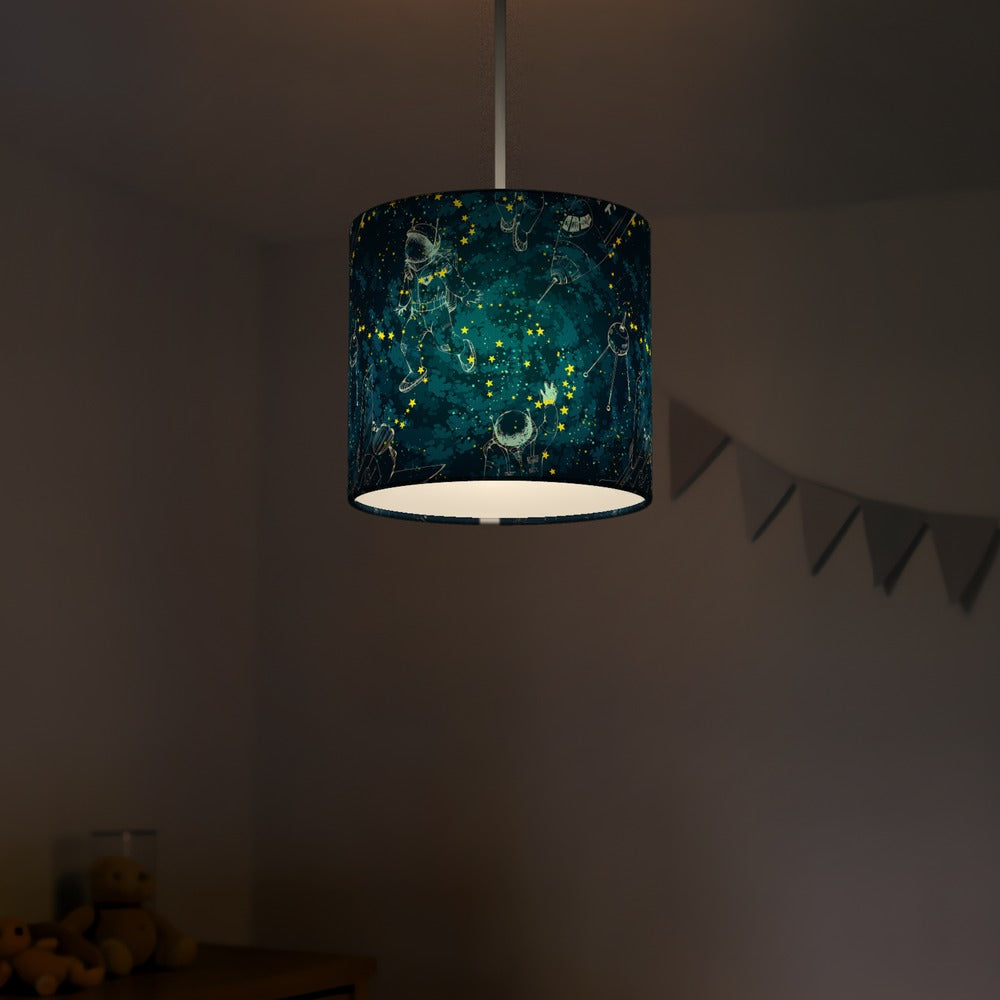 Blue Astronaut Space Theme lampshade