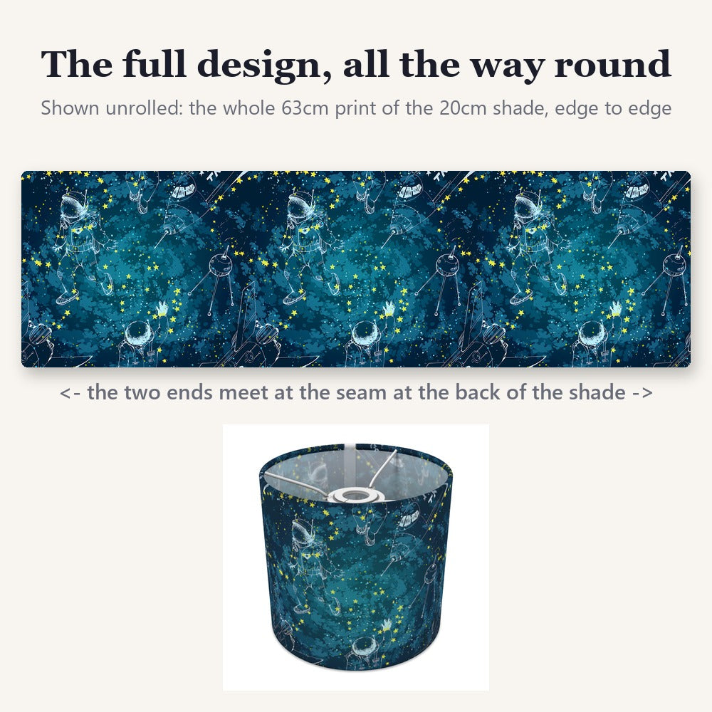 Blue Astronaut Space Theme lampshade